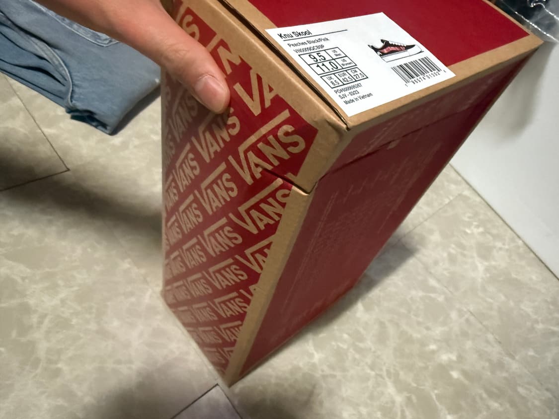 275사이즈 반스 피치스 크누스쿨 블랙 핑크 상품이미지10