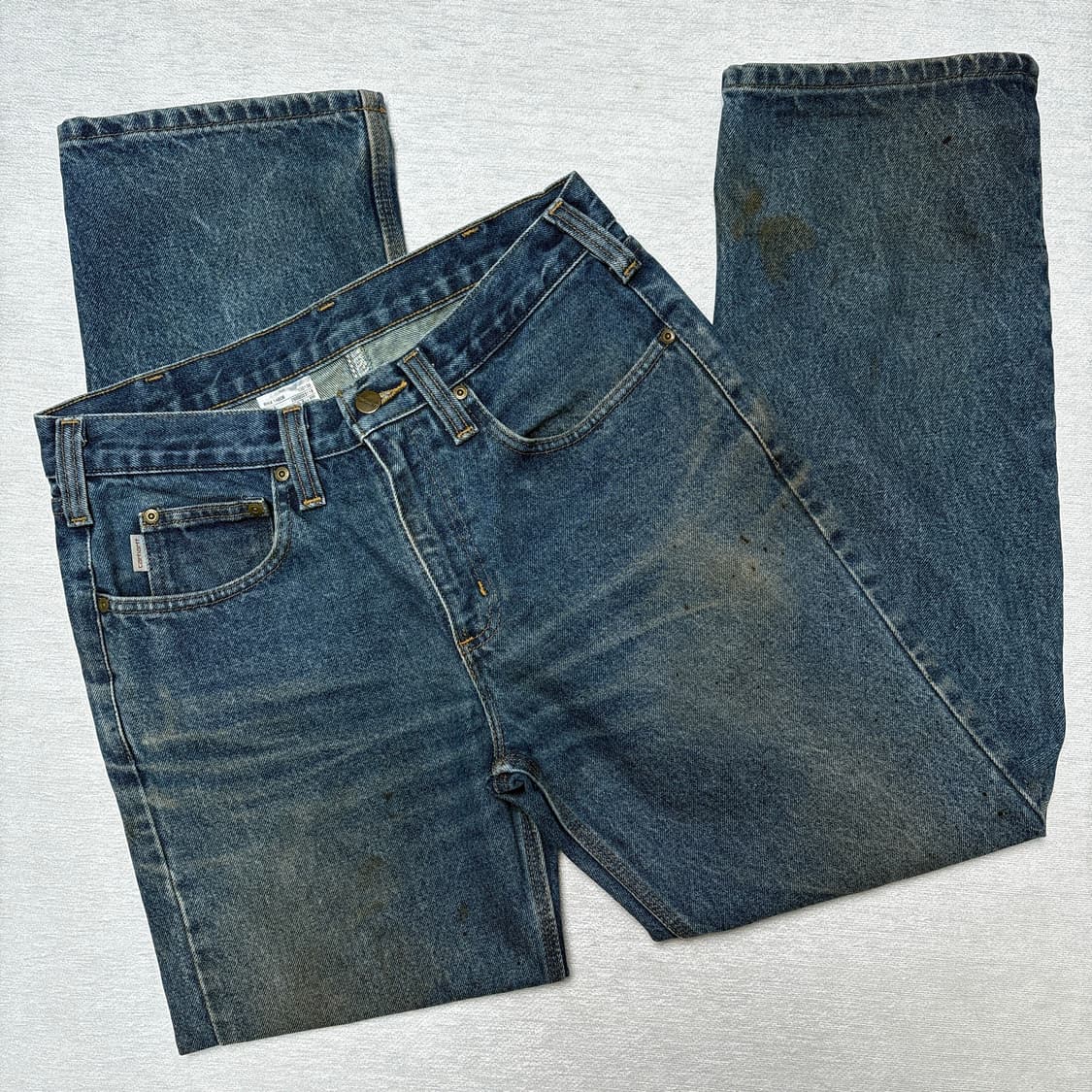 칼하트 #14806 가죽탭 데님팬츠 상품이미지4