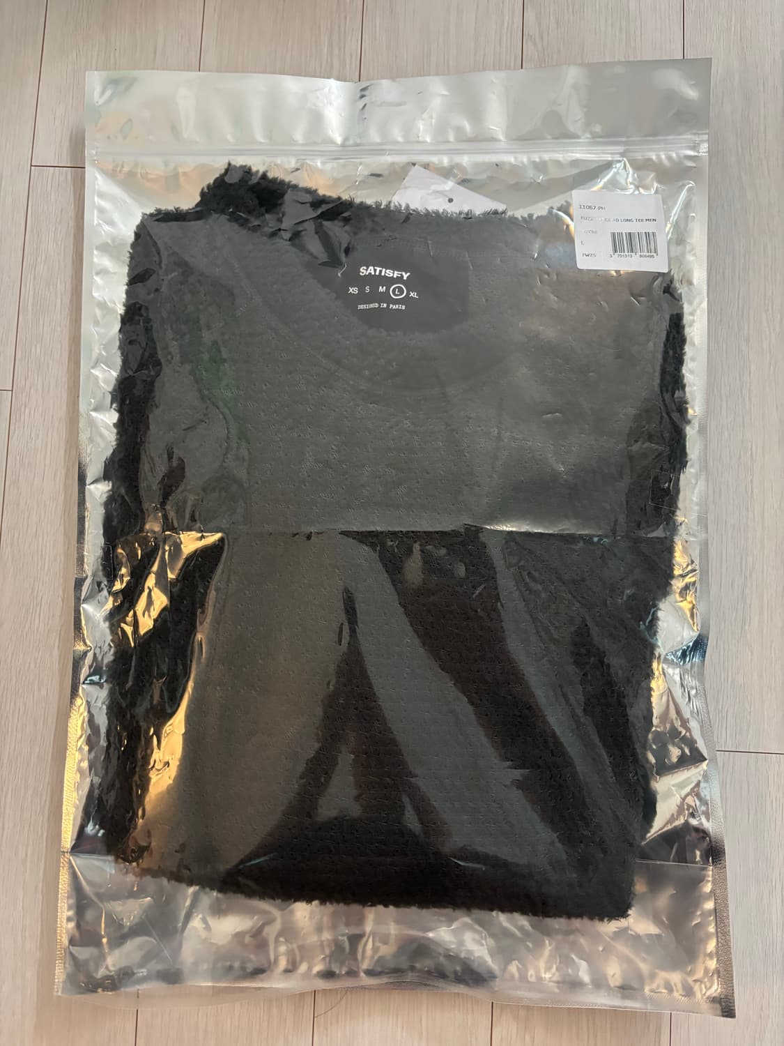 (L) 새티스파이 퍼즈 롱티셔츠 블랙 상품이미지2