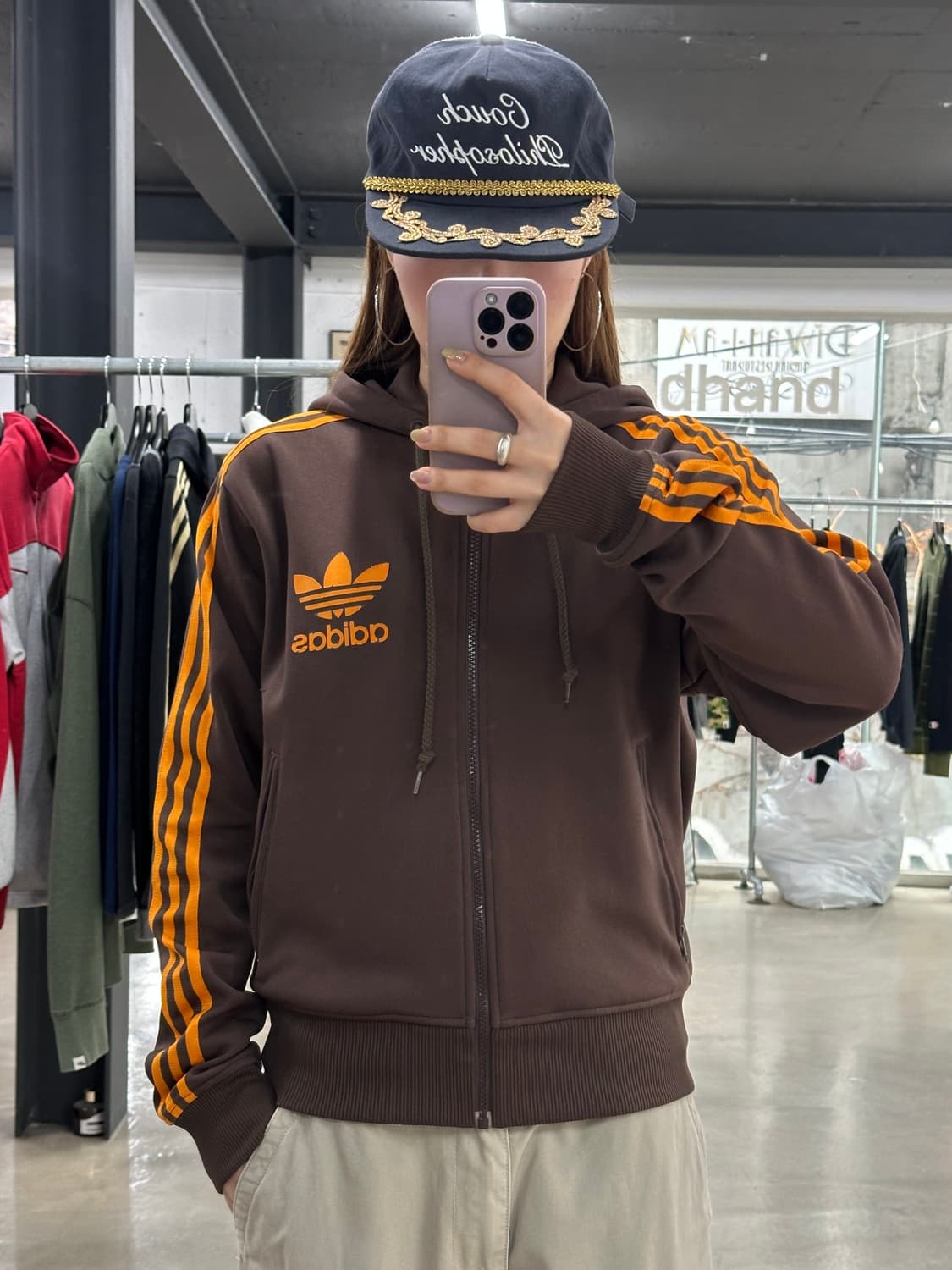 아디다스 90s 후드플락 트랙집업 브라운 상품이미지1