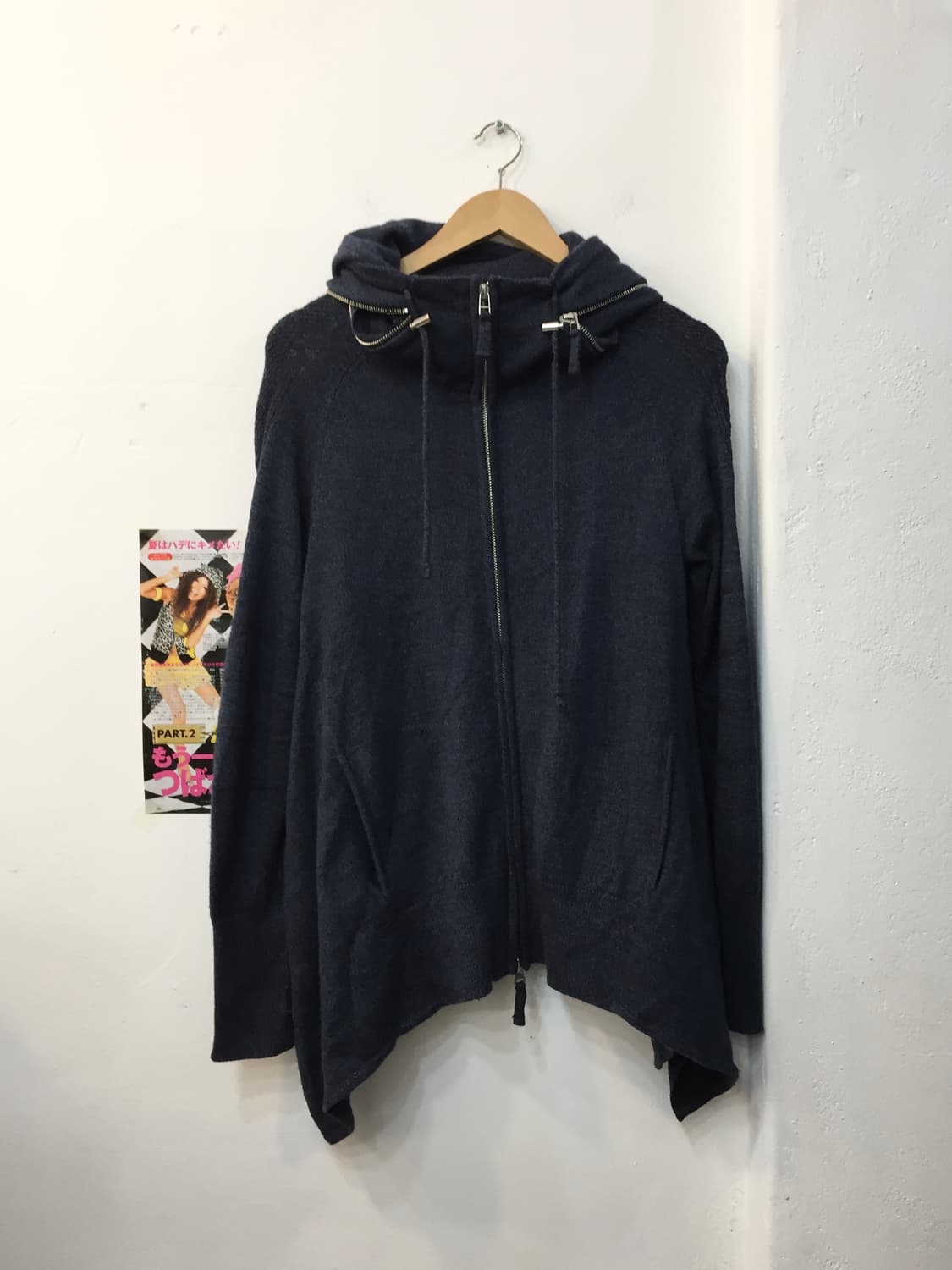 빈티지 언발 지퍼 후드집업 상품이미지2