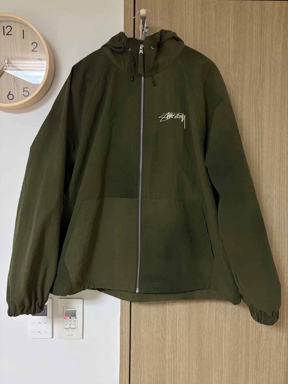 스투시 웨이브 다이비치 쉘 자켓 그린 M 상품이미지1