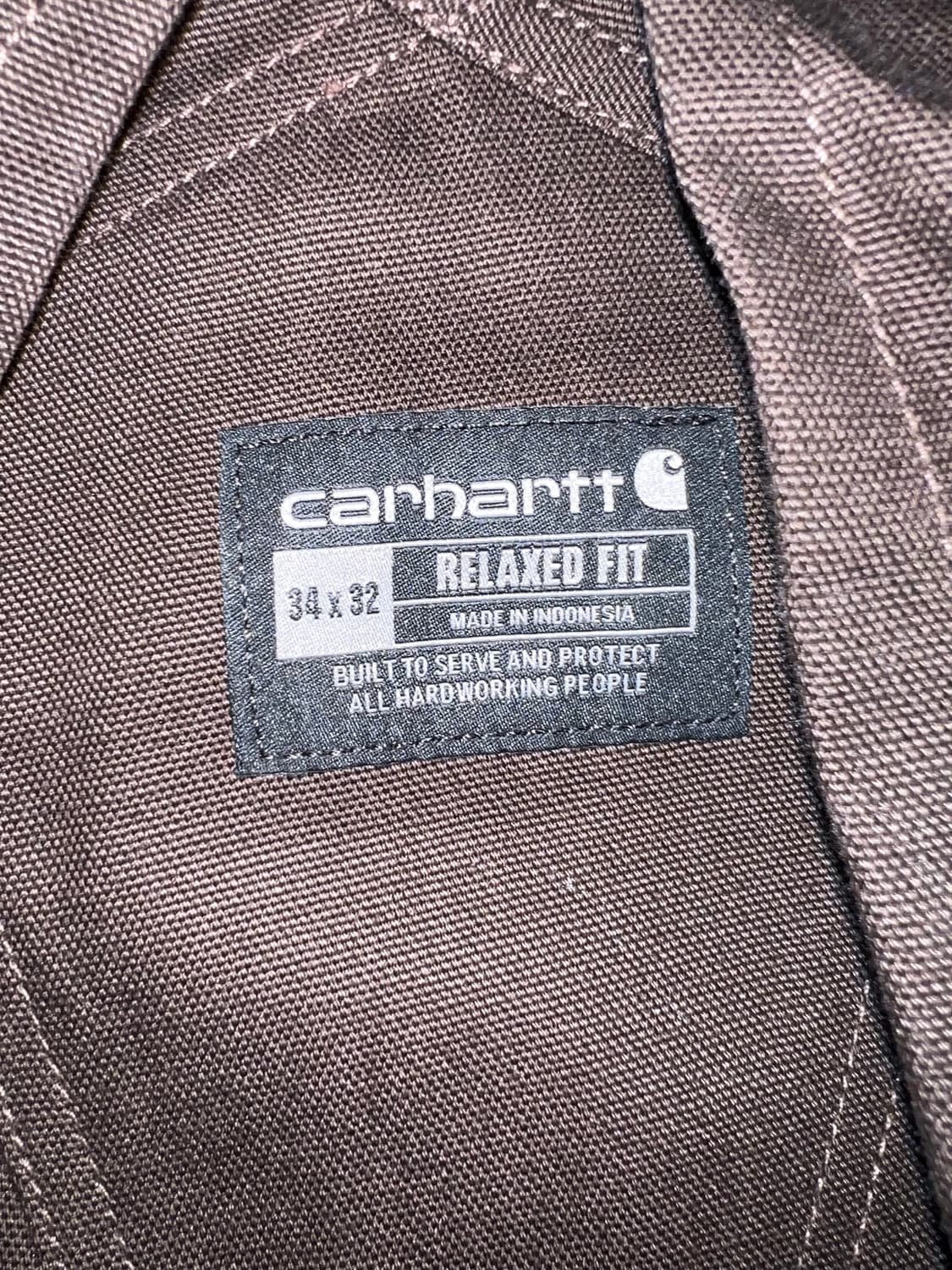 칼하트 오버롤(멜빵바지) 다크브라운 34x32 상품이미지2