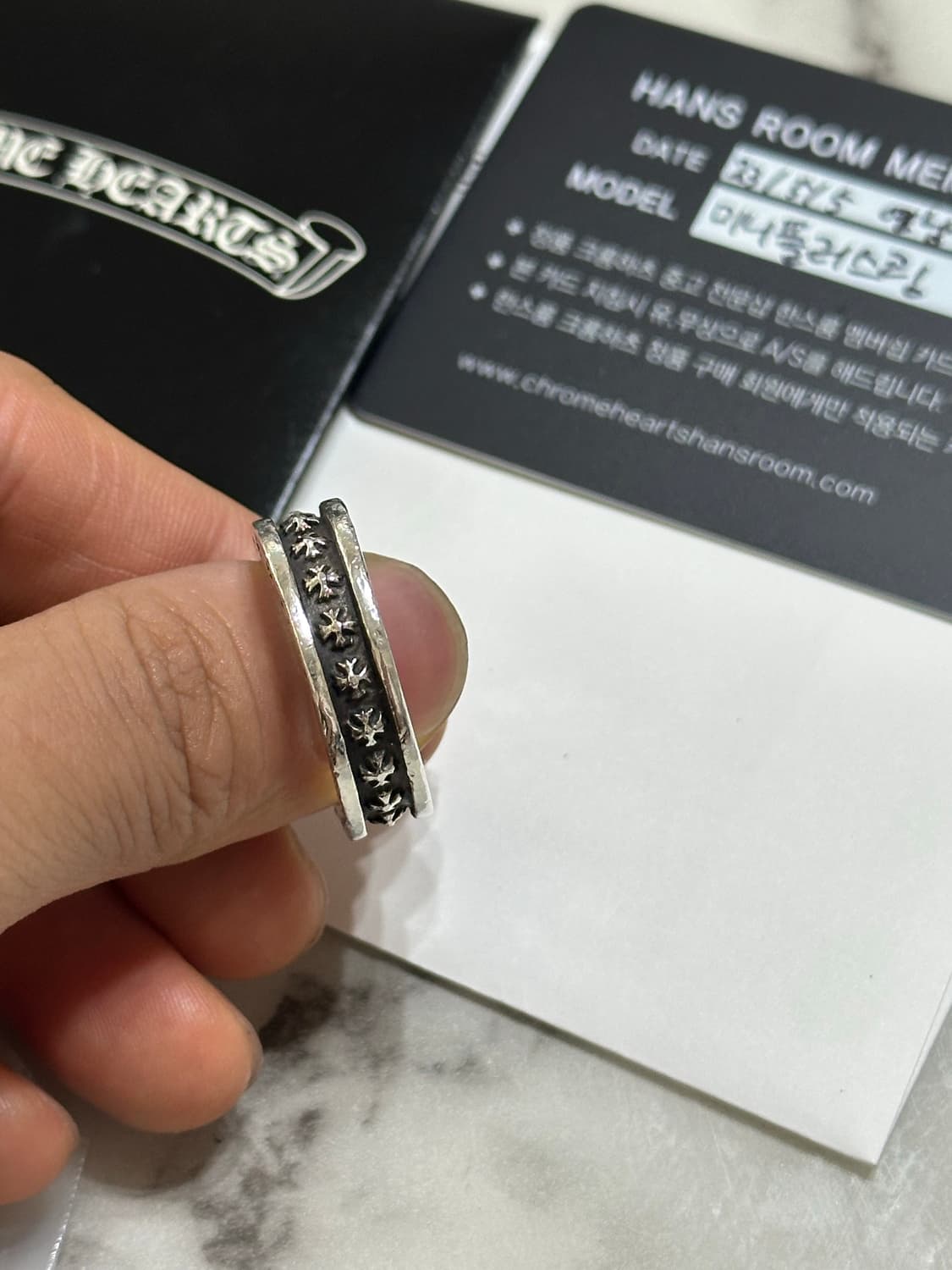 크롬하츠 미니플러스링 19호 상품이미지5