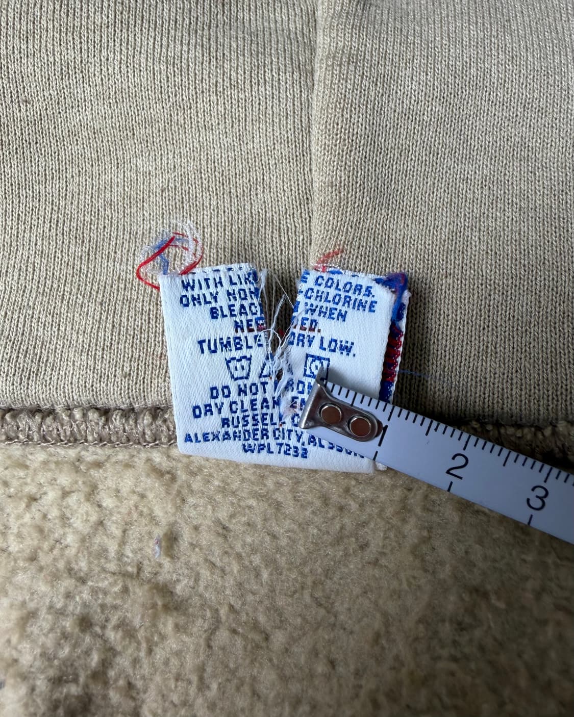 90s Russell Zip Up Hoodie (beige) 상품이미지4