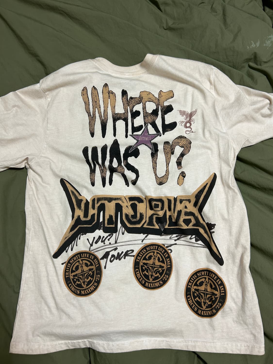 트레비스 스캇 내한 머천 반팔티 상품이미지2