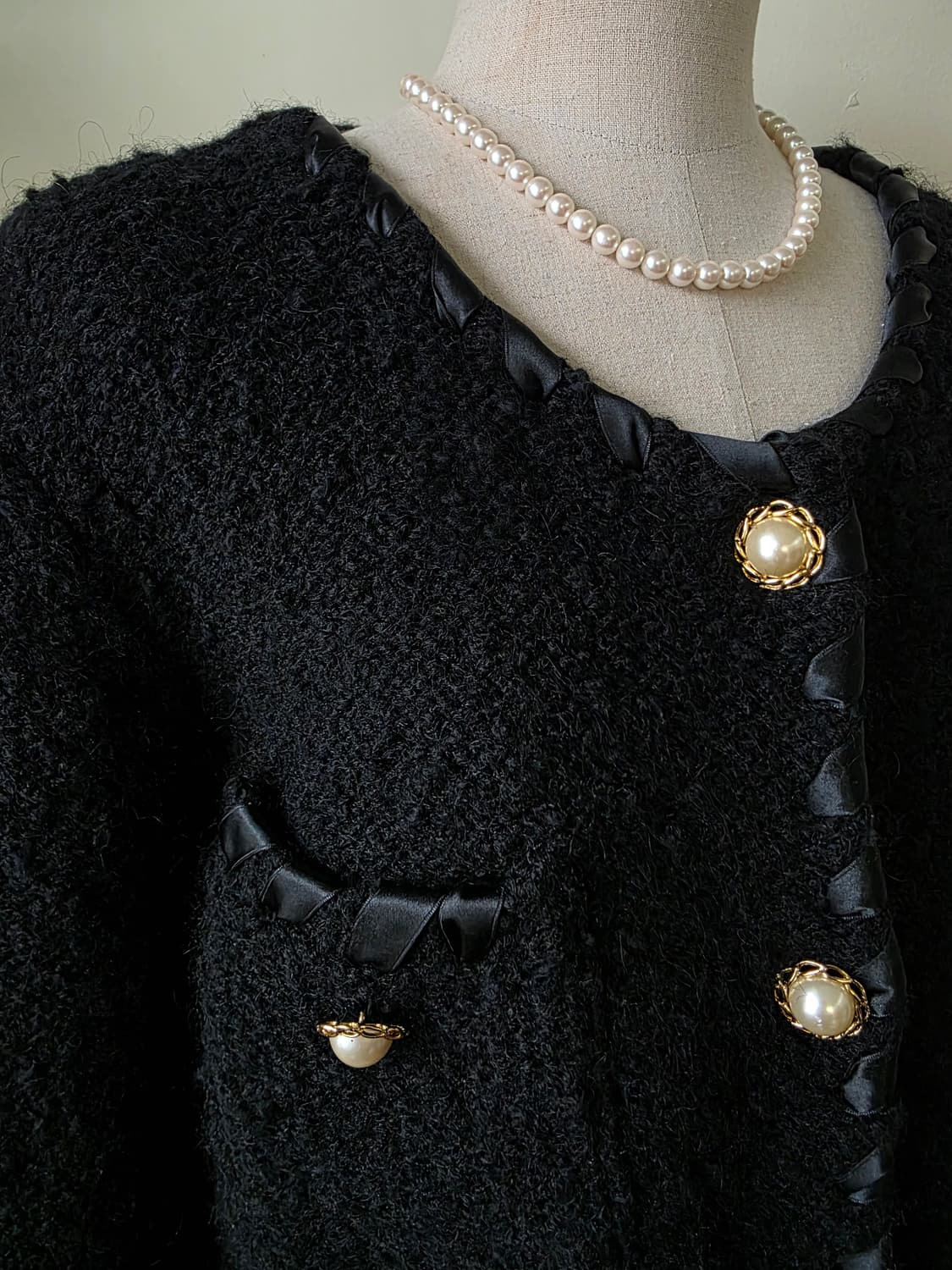 부클 트위드 니트 가디건 상품이미지1