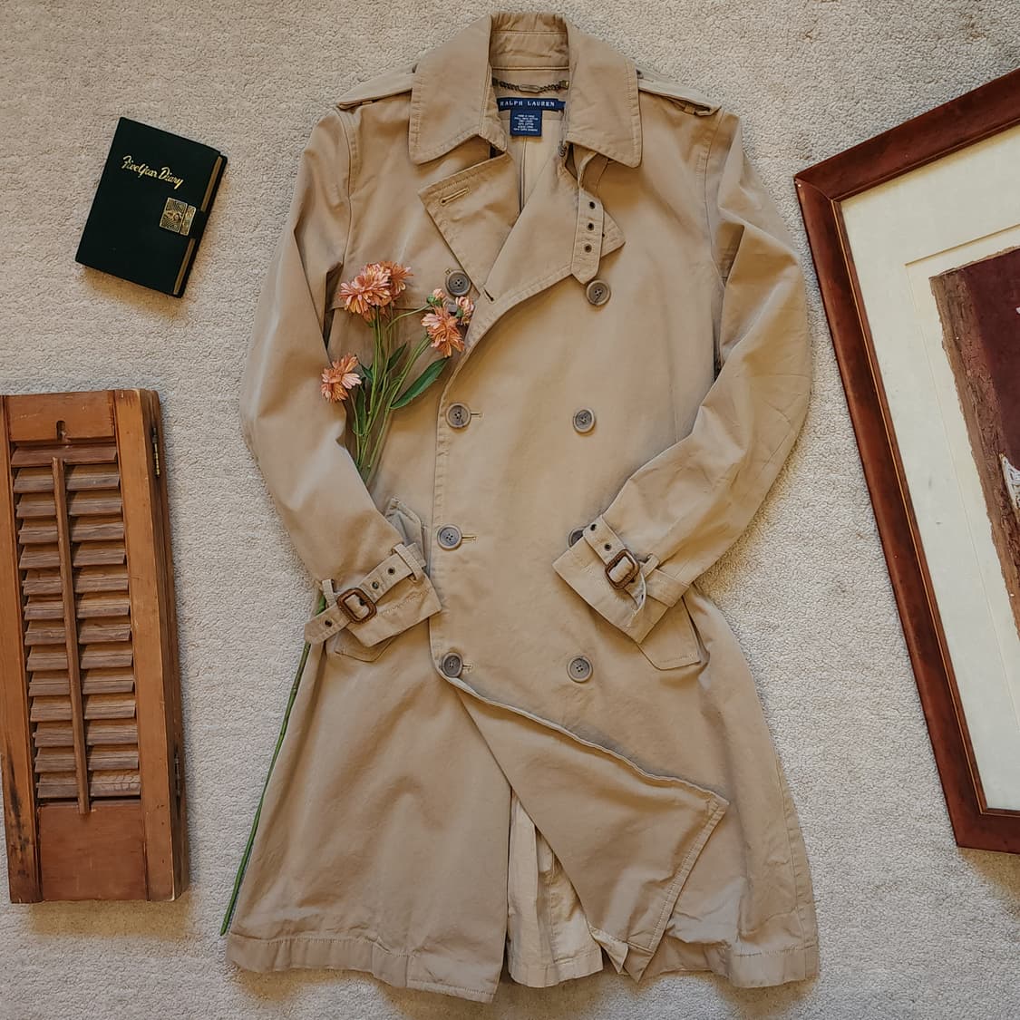 폴로 랄프로렌 여성용 코튼 더블 트렌치 코트 2 상품이미지1