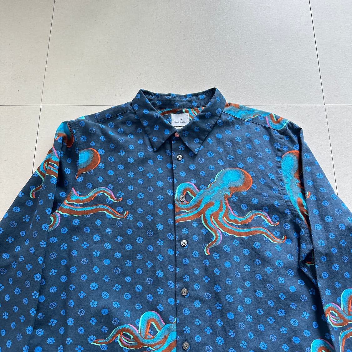 00s PS 폴스미스 문어 패턴 셔츠 XL 상품이미지2