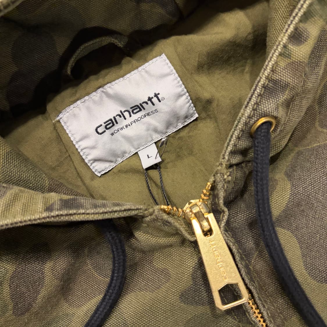 [L] 칼하트 WIP 덕 카모 밀리터리 후드 액티브 자켓 D765 상품이미지4