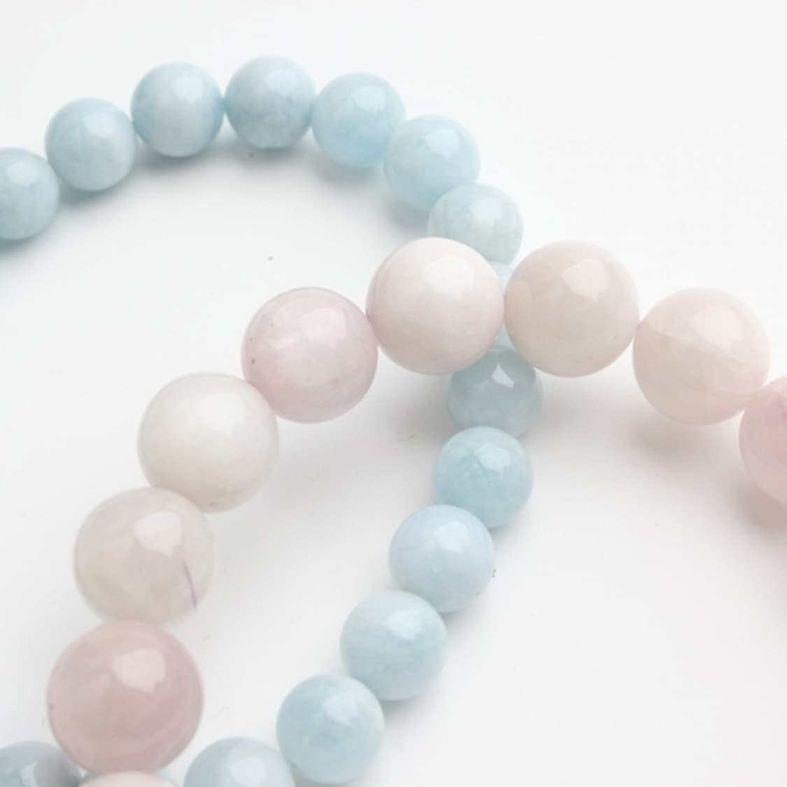 아쿠아마린 쿤자이트 원석 팔찌 세트 상품이미지5