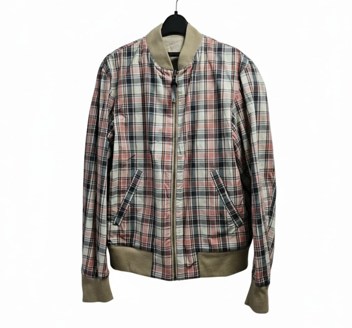 유니클로 JW Anderson리버시블 블루종 집업 점퍼/핑크 체크무늬 상품이미지3