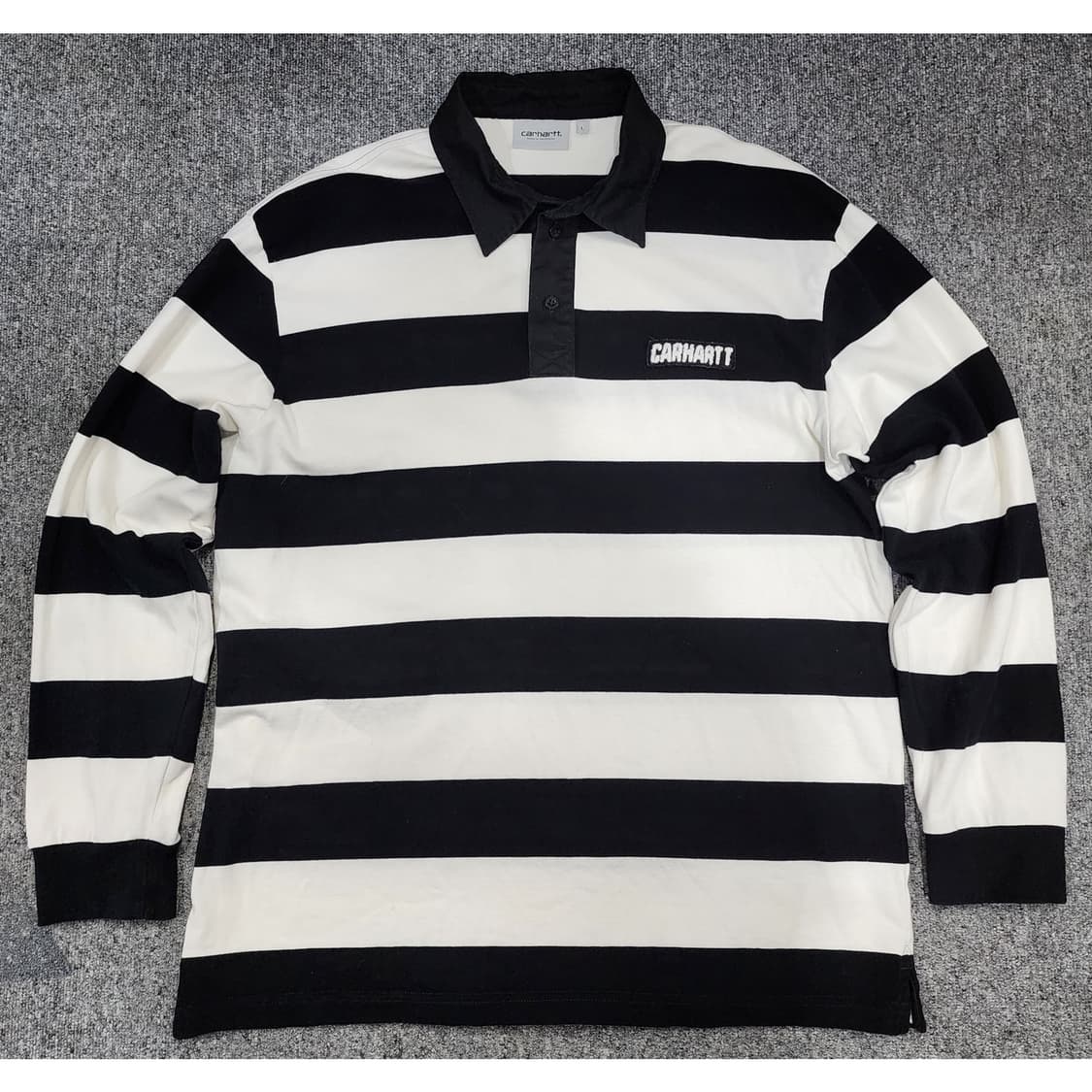 칼하트 Wip 이스턴 스트라이프 럭비 폴로 카라티 L 상품이미지1