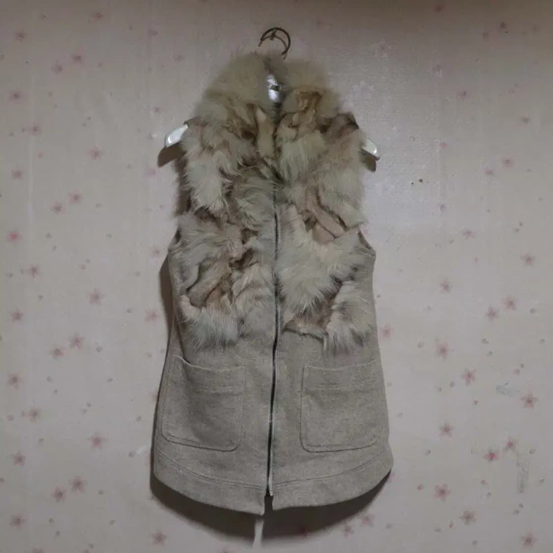 abfz 여성55 여우털배색조끼 구제렐라wc590 상품이미지1