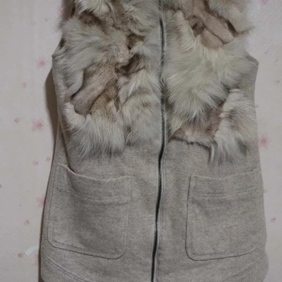 abfz 여성55 여우털배색조끼 구제렐라wc590 상품이미지3