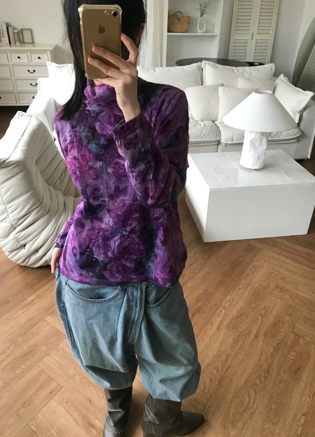 vintage pattern top 상품이미지2