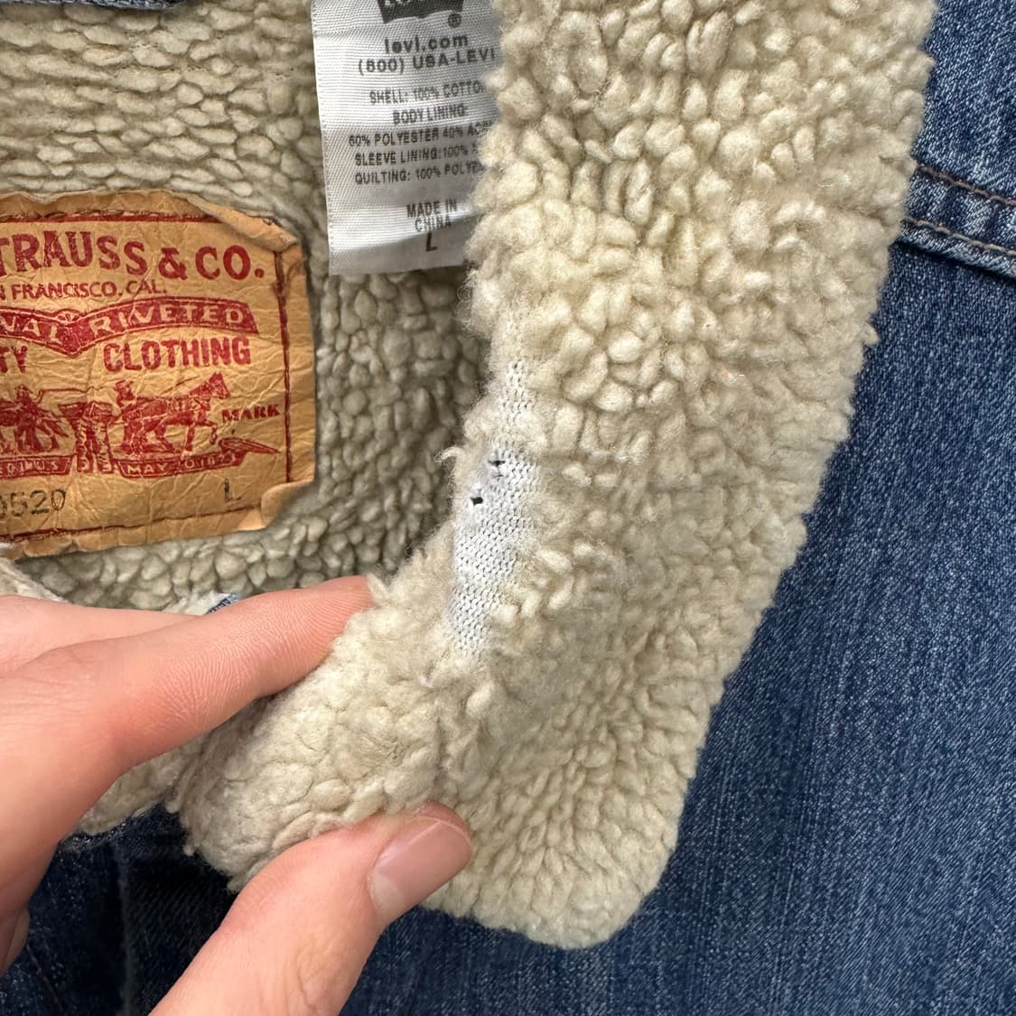 00s 리바이스 빈티지 쉐르파 데님 트러커 자켓 투포켓 디테일 상품이미지6