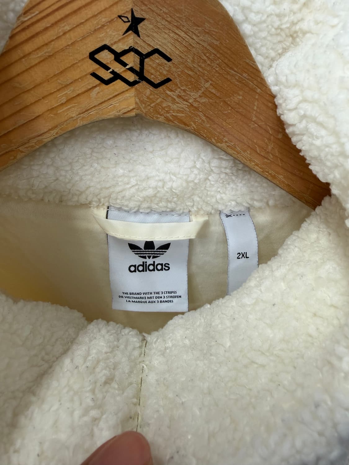 정품) 아디다스 남성 뽀글이 후리스 XXL 상품이미지7