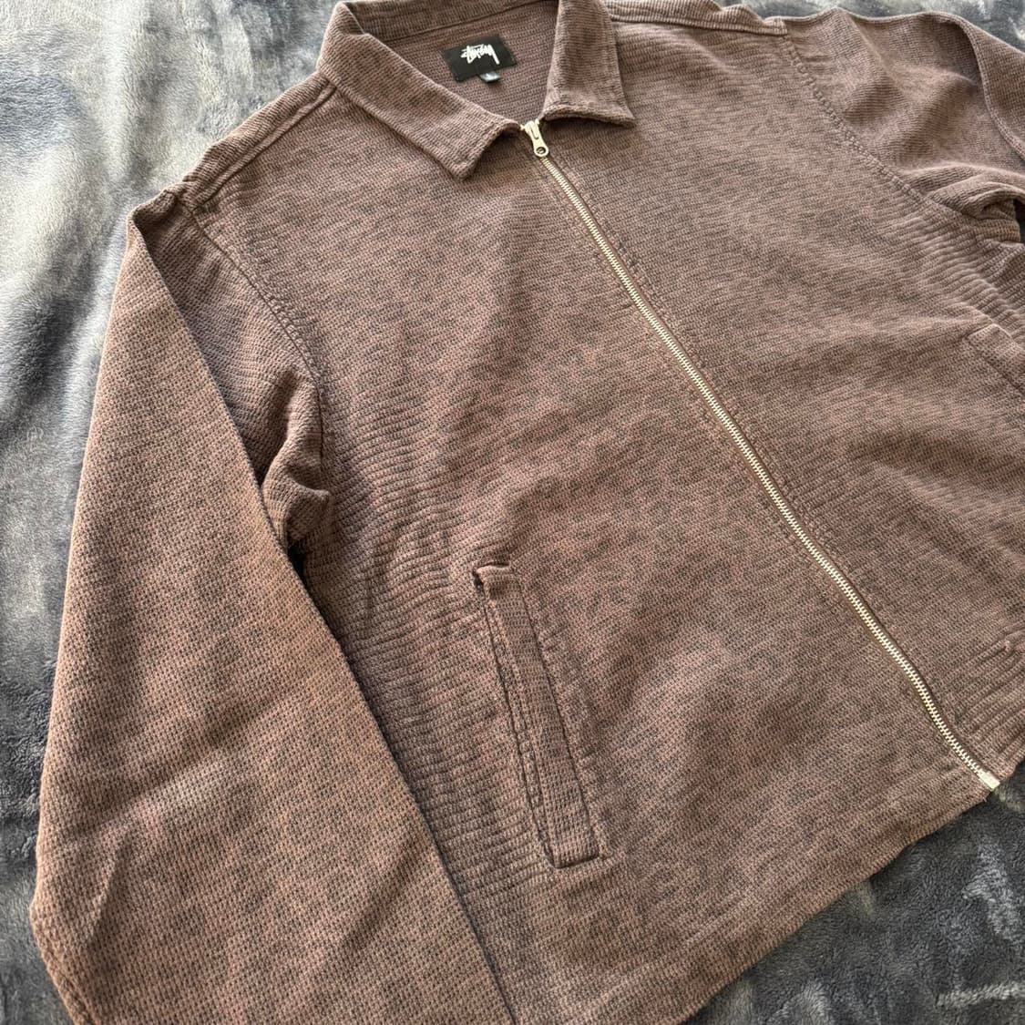 스투시 레오파드 메쉬 집업 자켓 브라운 상품이미지3