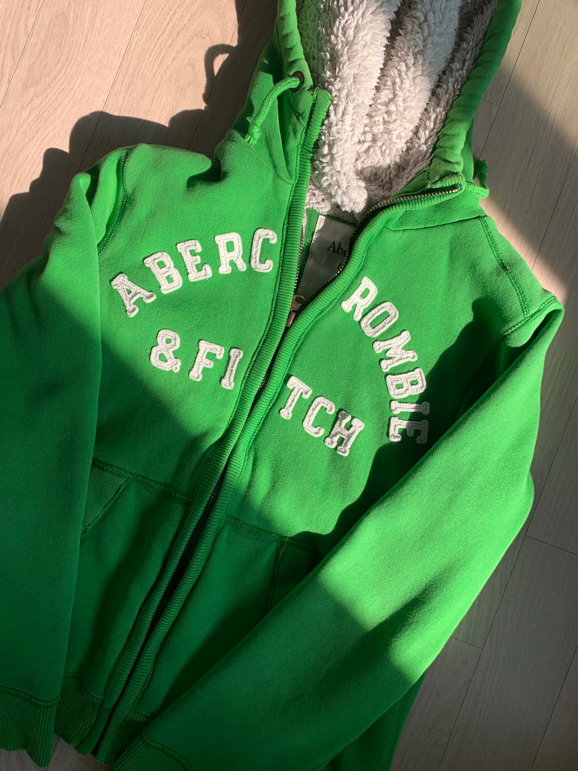 아베크롬비 후드집업 연두 초록 말차 녹차 상품이미지1