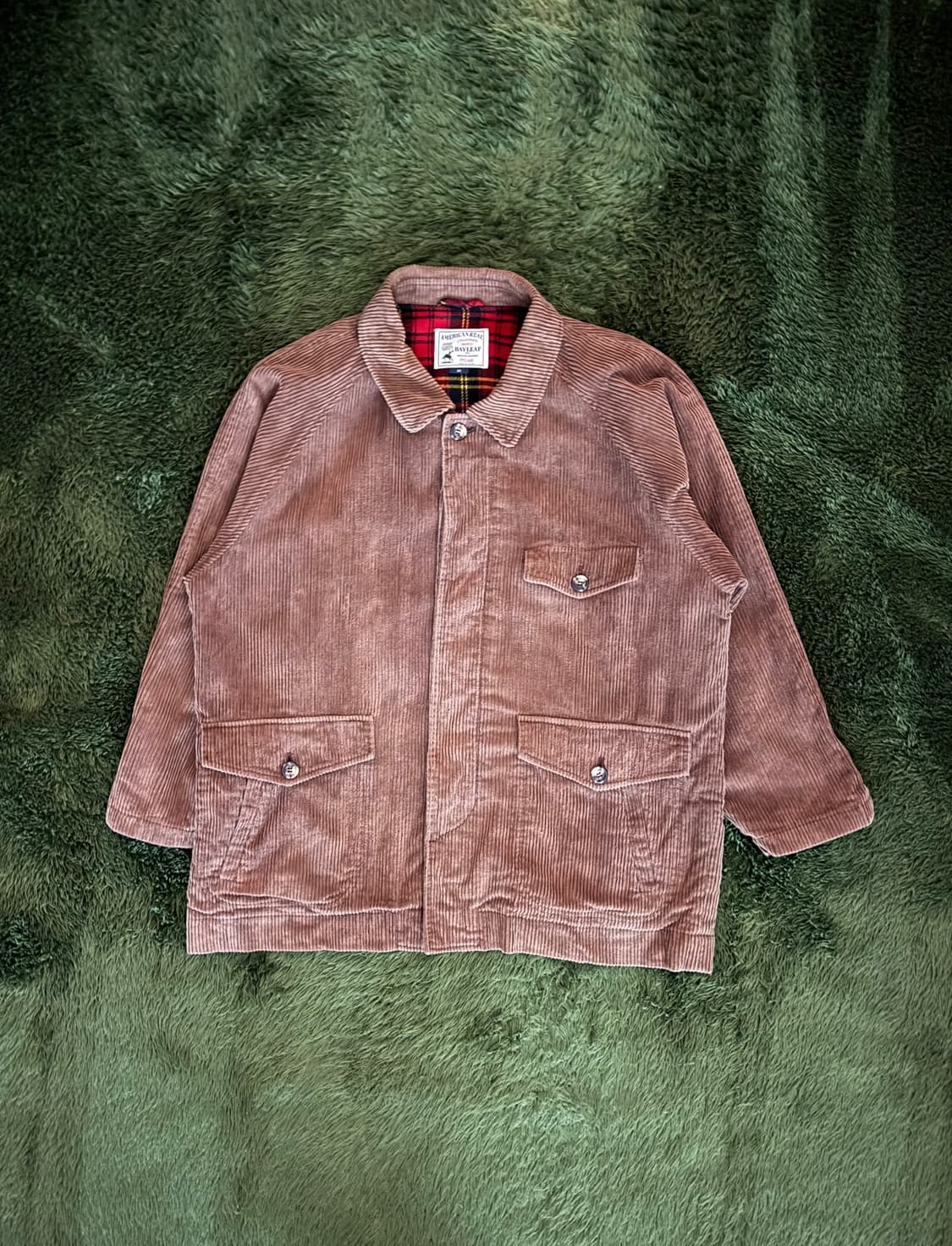 [M] American Bayleaf 타탄 체크 코듀로이 헌팅 자켓 상품이미지1