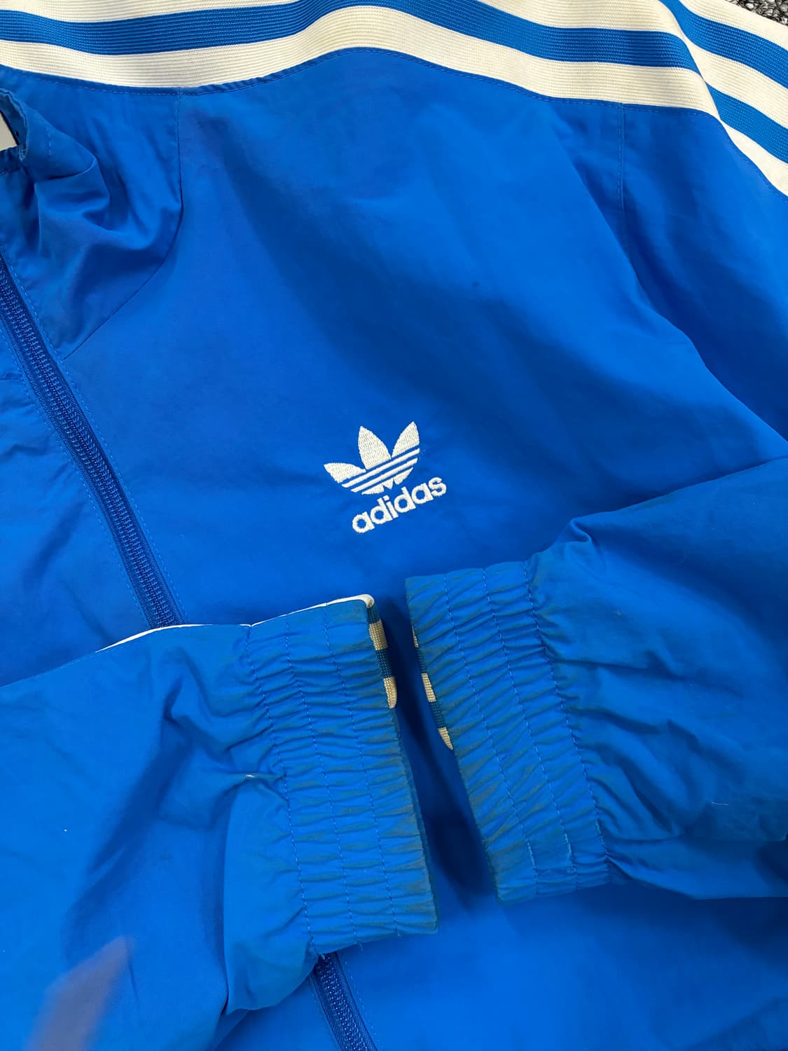 아디다스 블루 락업 트랙탑 바람막이 L 상품이미지7