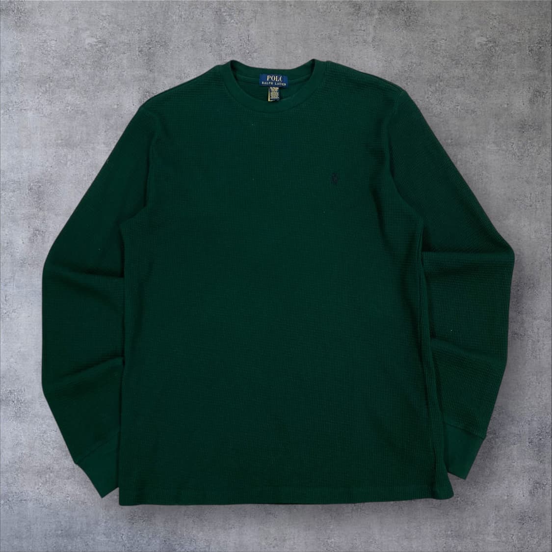 폴로 랄프로렌 그린 컬러 스몰 포니 와플 롱슬리브 상품이미지1