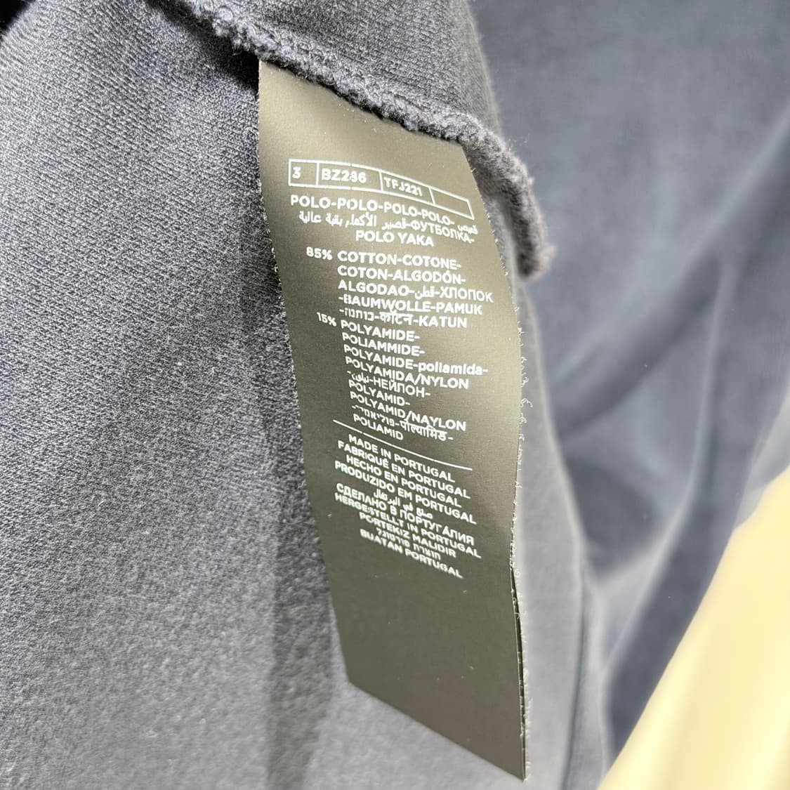 (A+/52) / 톰포드 테리 타월링 코튼 폴로 카라 반팔 티셔츠 네이비 상품이미지8