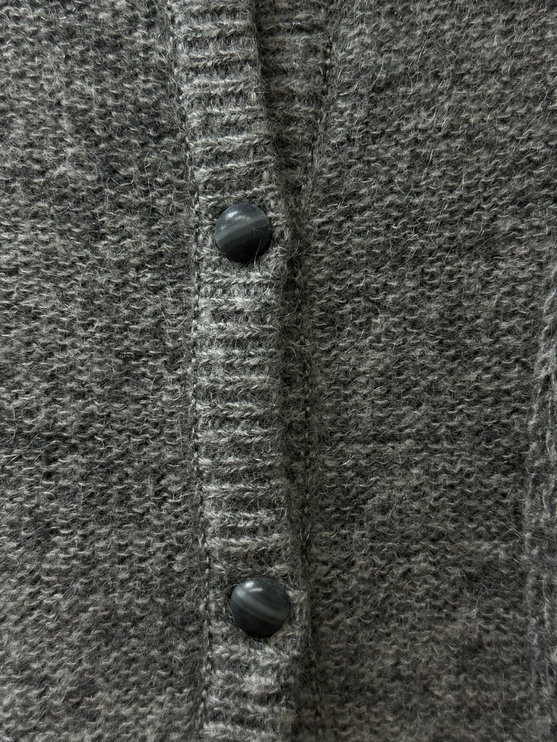 일본빈티지 입체 모티브 그레이 스웨터 가디건 니트 상품이미지3