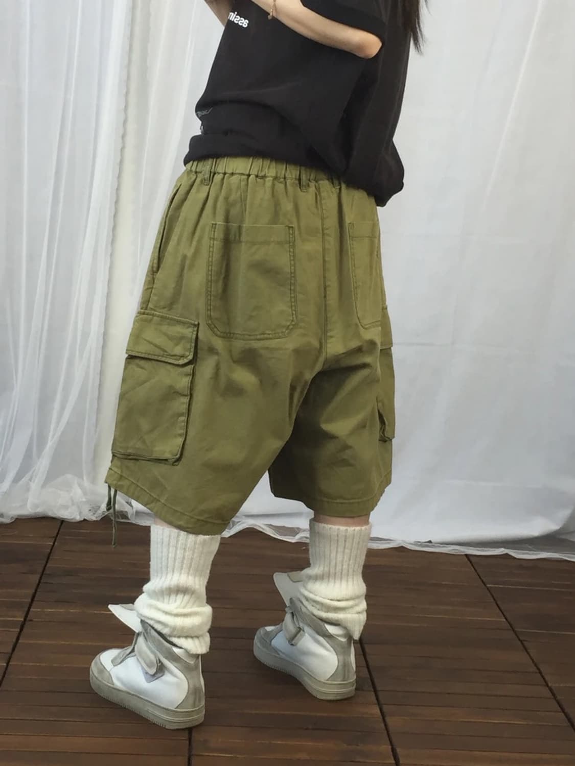RAGEBLUE Olive Cargo Bermuda Shorts 상품이미지3