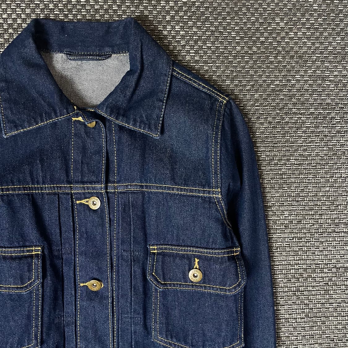 빈티지 투포켓 진청 크롭 청 자켓 상품이미지3