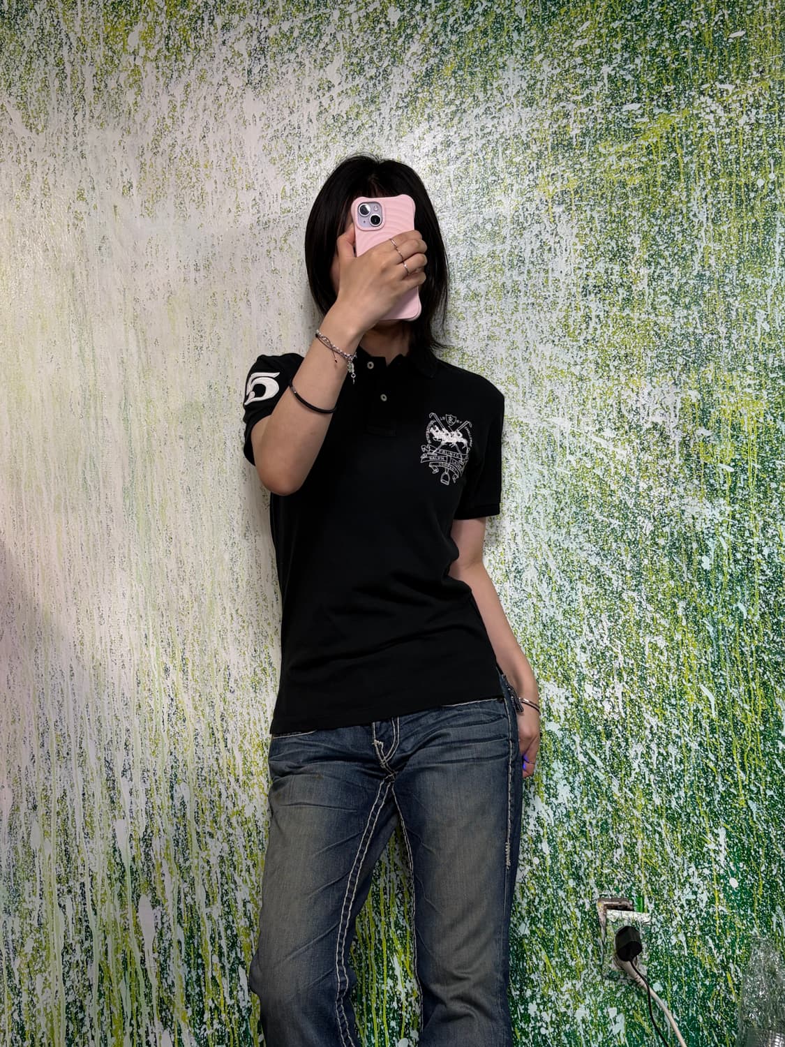 폴로 빅포니 치프키프 체이스 럭비티 블랙 카라 반팔 티셔츠 S 상품이미지3