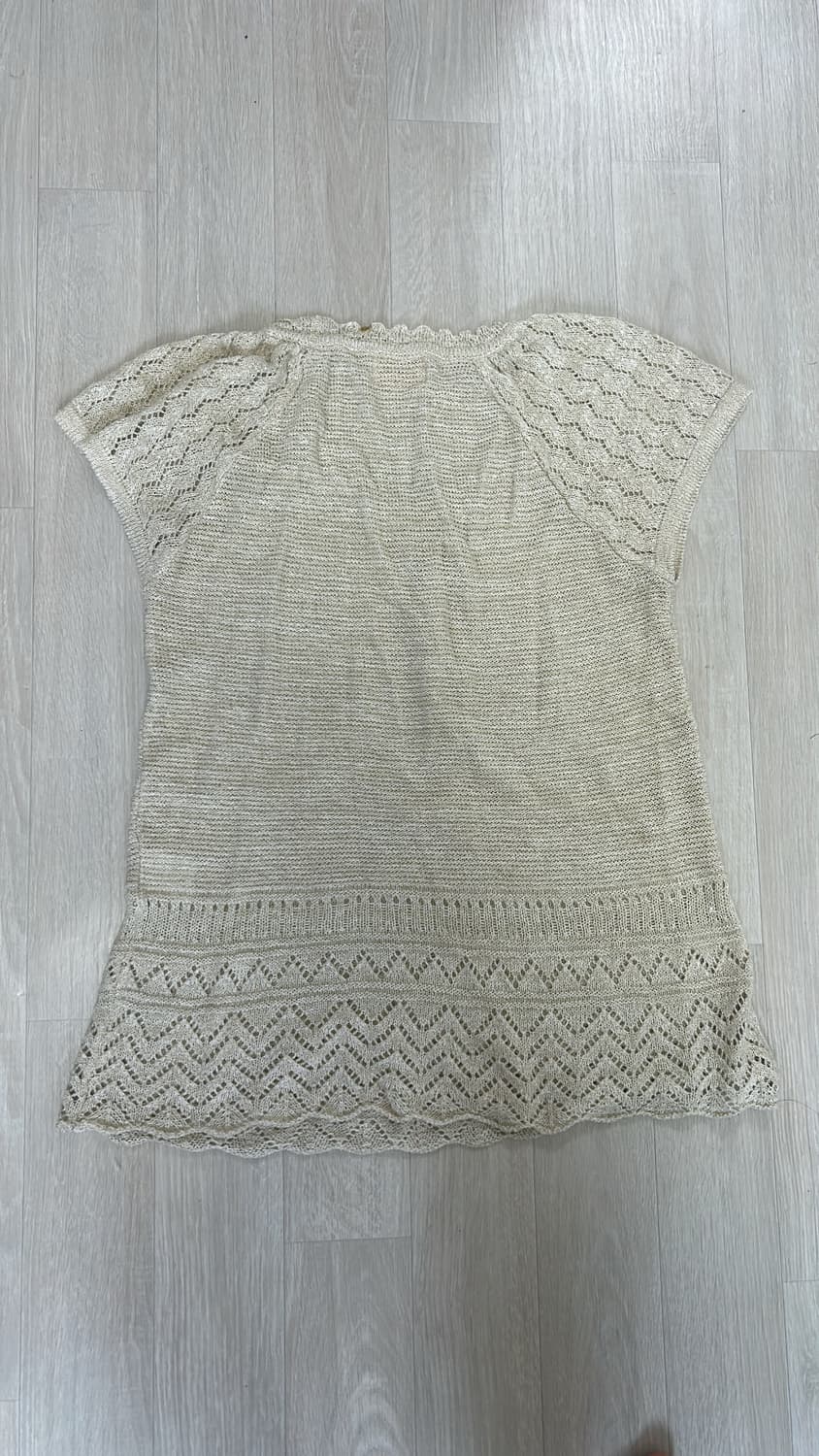 빈티지 크로셰 레이어드반팔니트 상품이미지2