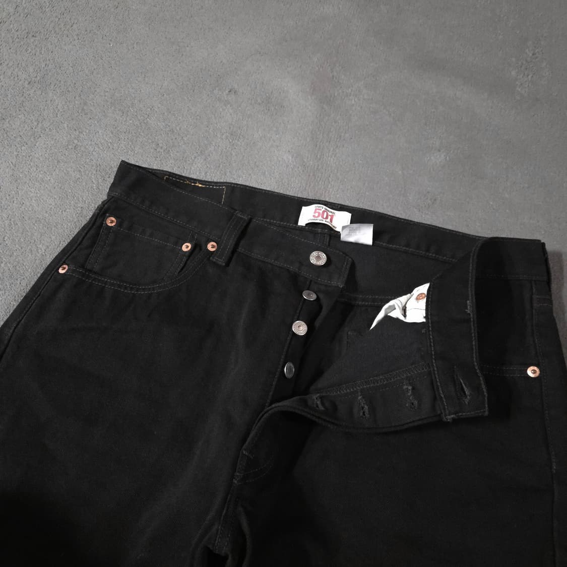 리바이스 501 블랙 데님 팬츠 36 x 32 상품이미지6