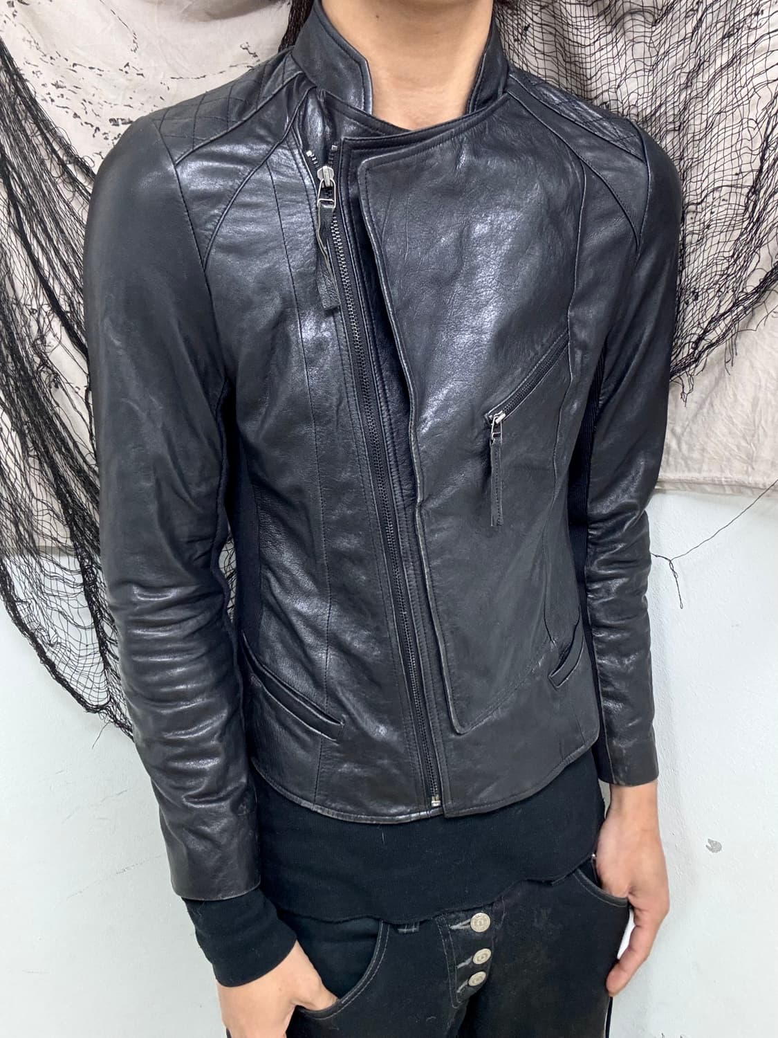 SheepSkin Side Zipper Layered Jacket 상품이미지3