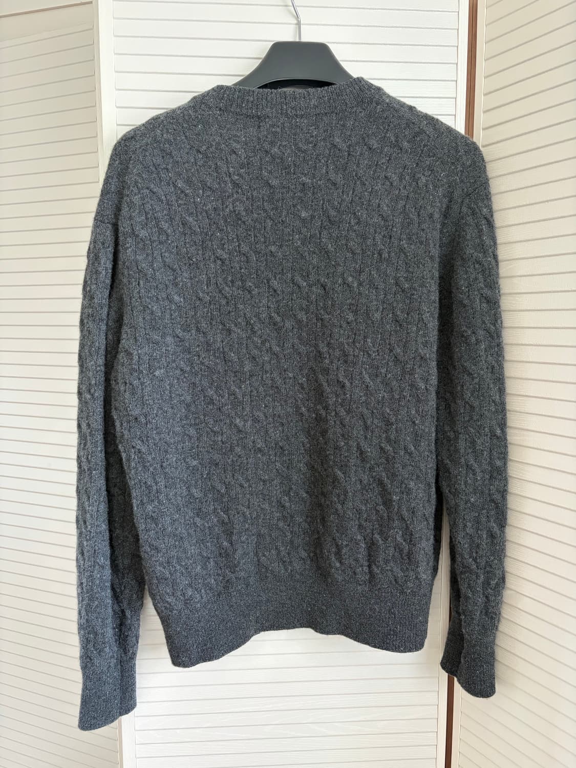 유니온블루 케이블 울 가디건 L 차콜색상(초S급) 상품이미지3
