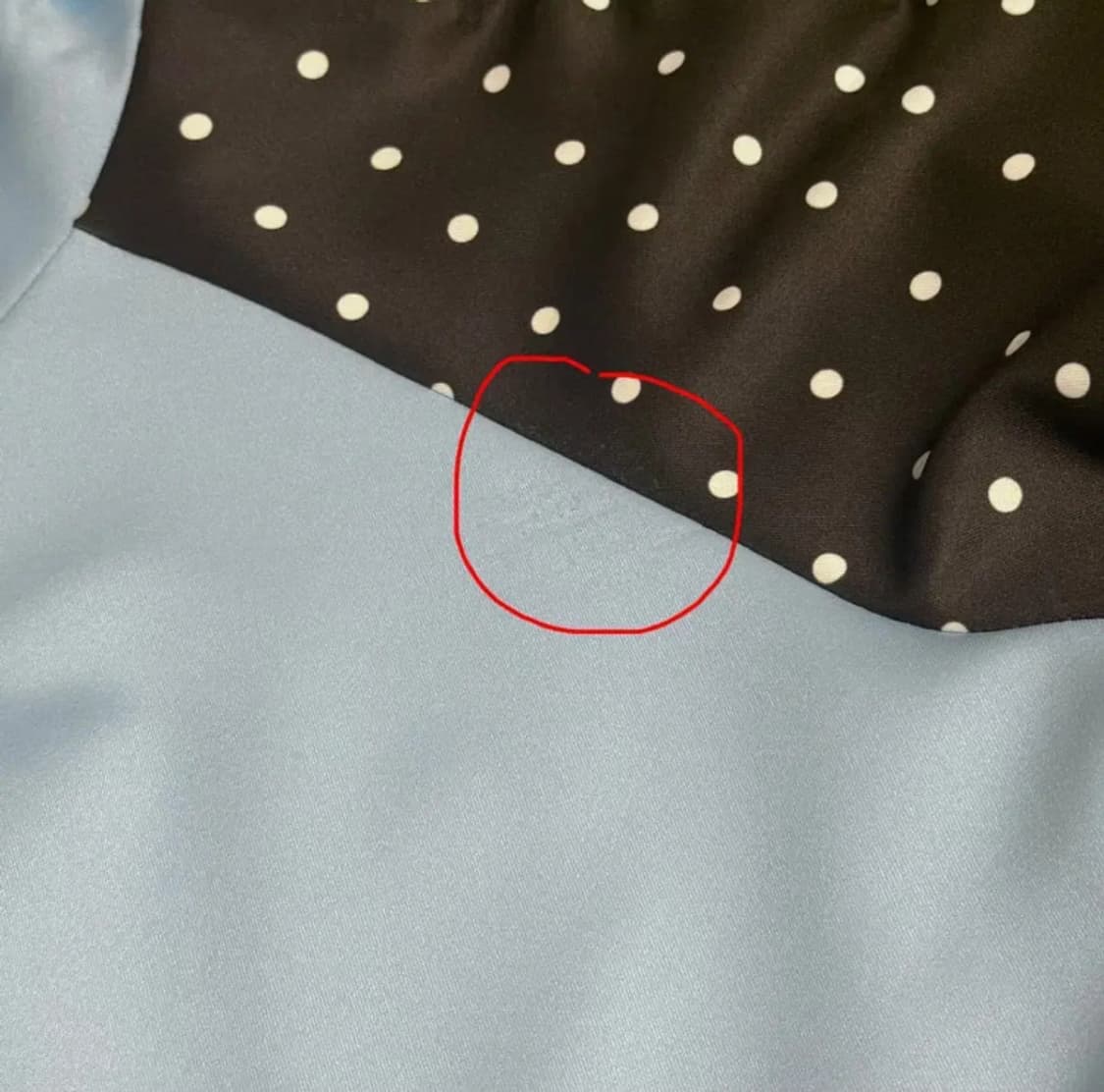 오헤시오 도트 투톤 하늘색 후드집업 자켓 빈티지 모리걸 상품이미지2
