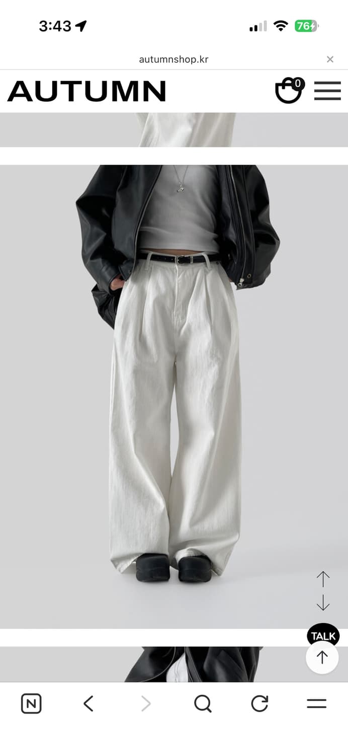 어텀 자체제작 턴핀턱와이드팬츠 상품이미지5