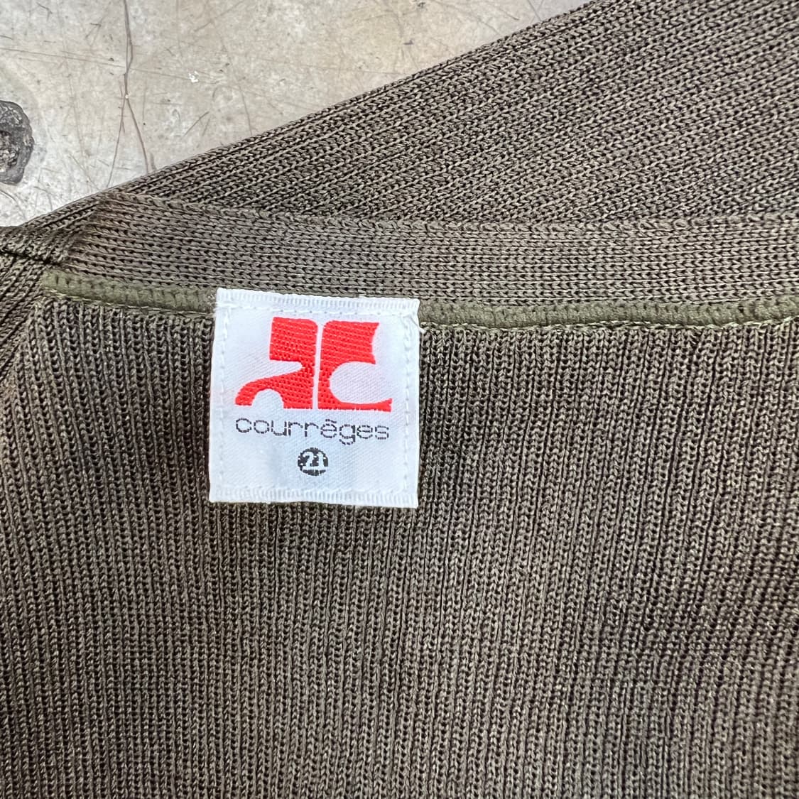 꾸레쥬 골지 브이넥 가디건 상품이미지5