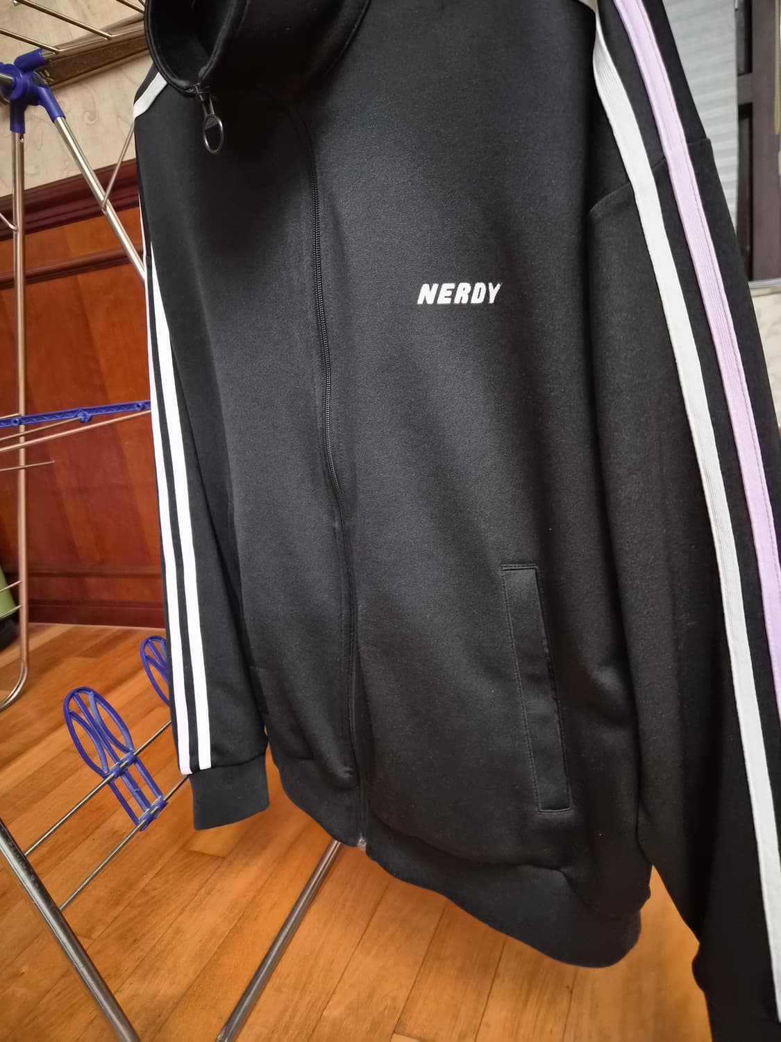 NERDY NY 바이컬러 트랙탑 블랙 상품이미지1