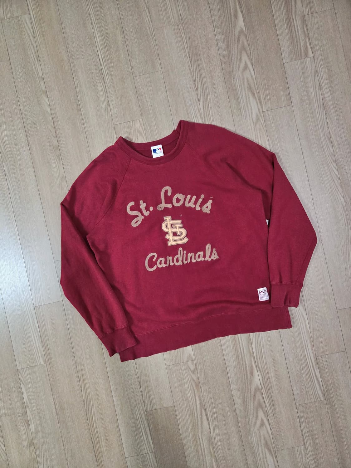 MLB 버건디 체인 스티치 맨투맨 티셔츠 상품이미지3