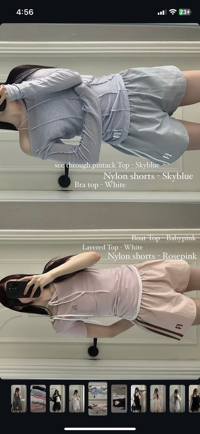 뉴얼린 버블 나일론 트레이닝 쇼츠 스카이 블루 (S) 상품이미지2