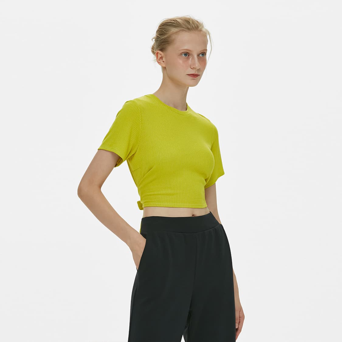 뮬라웨어 숏슬리브 반팔 요가복 상의 블랙 상품이미지1