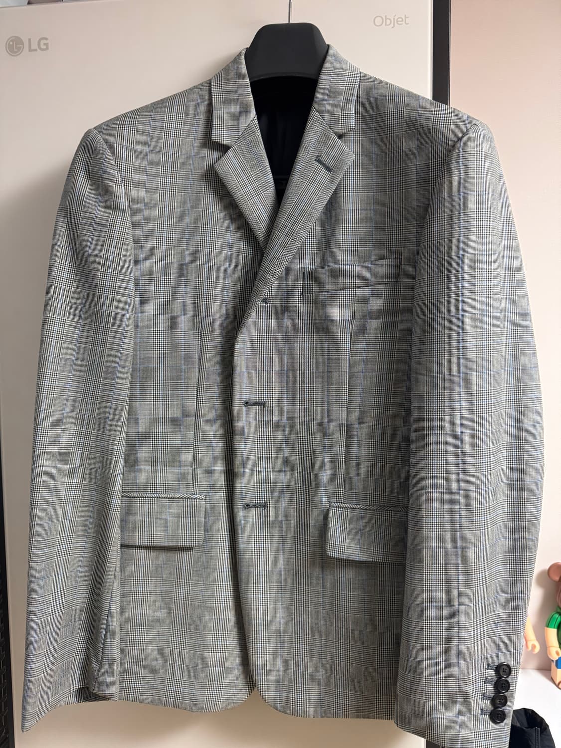 MNGU 오버핏 블레이져 블랙, 체크 일괄 상품이미지4