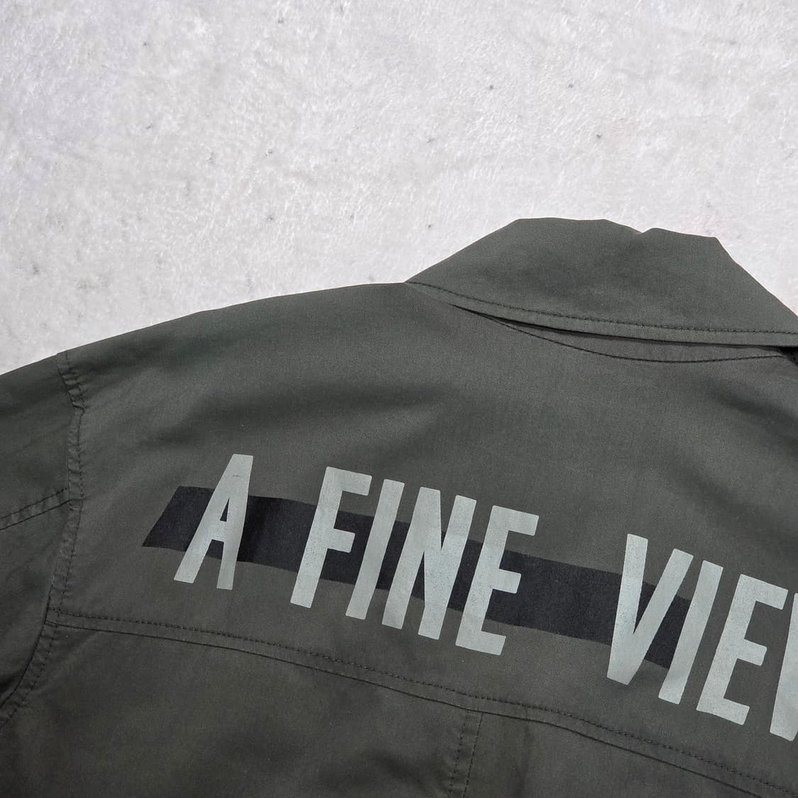 빈티지 카키 옆트임 셔츠 집업 상품이미지5