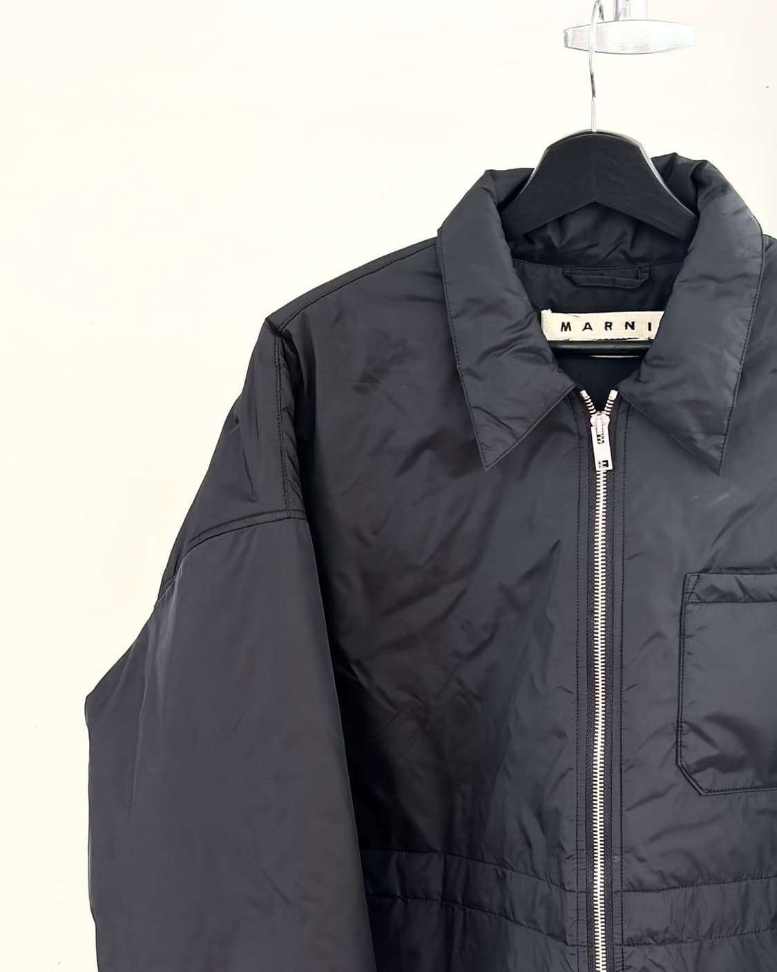 마르니 블랙 지퍼업 프론트 포켓 나일론 셔츠 자켓 상품이미지2