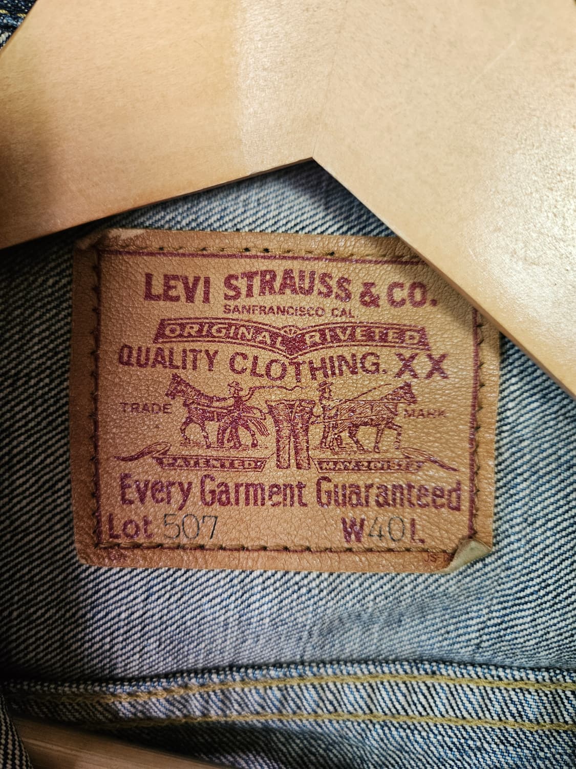 Jp lvc 2세대 빅 E 리바이스 데님 트러커 청자켓 71507 상품이미지3