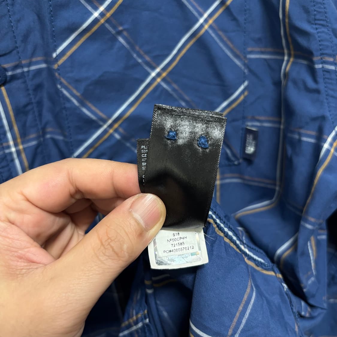 노스페이스 블루 체크셔츠 상품이미지5