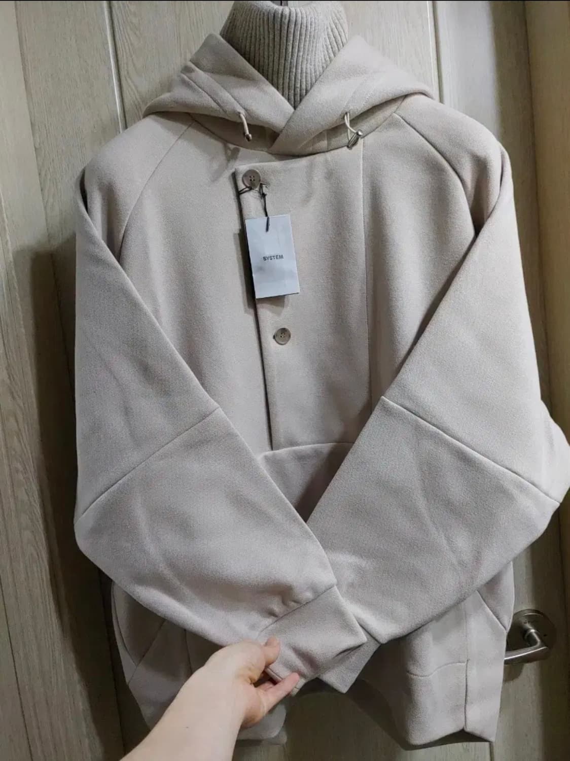 새상품) 택달린 시스템 옴므 목폴라 니팅 후드 맨투맨 티셔츠 타임 솔리드 상품이미지2