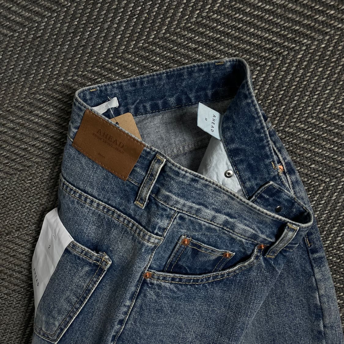 AHEAD 빈티지 와이드 워싱 데님 팬츠o 4560 상품이미지6